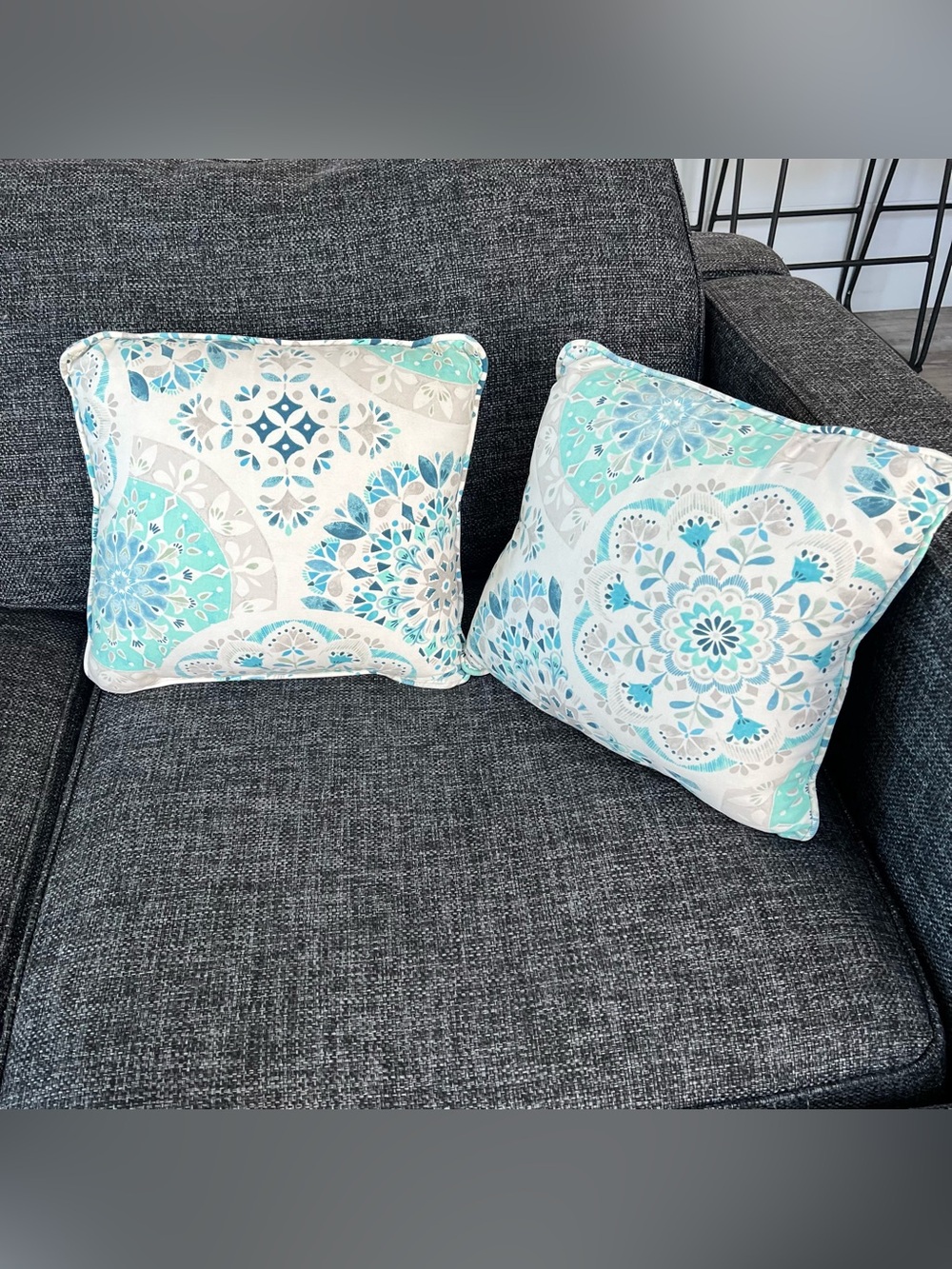 Set of Outdoor Throw Pillows 15”x15”